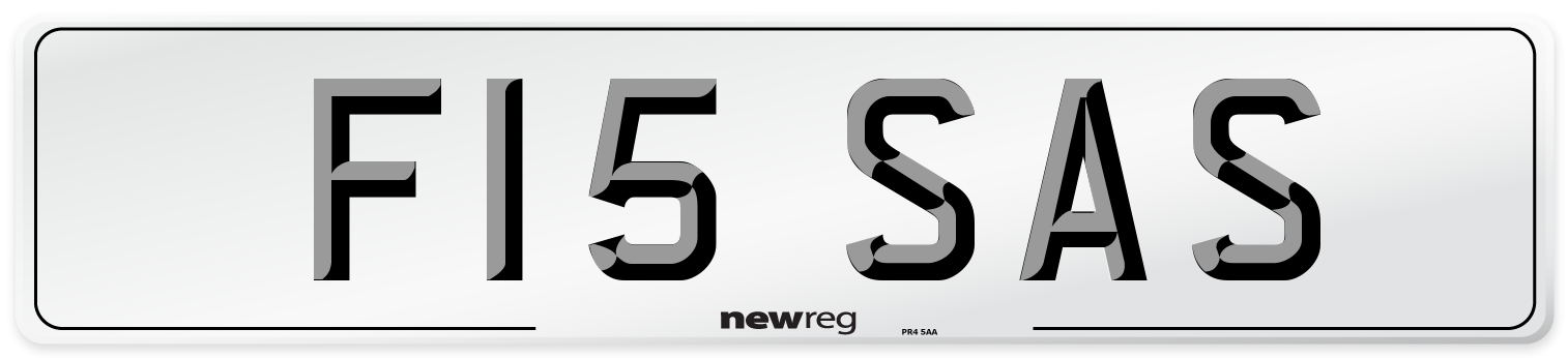 F15 SAS Number Plate from New Reg